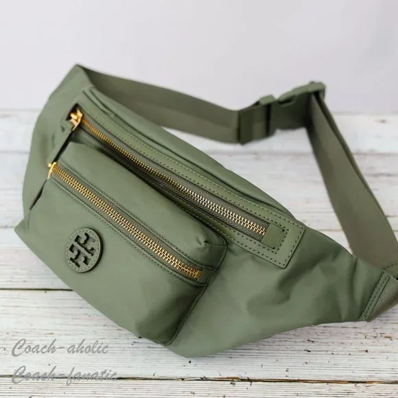 NWT Tory Burch 82508 Nylon Belt Bag Fanny Pack Crossbody in Palm Leaf - Picture 5 of 10